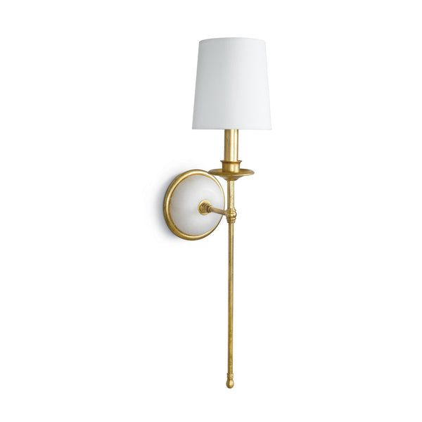 Fisher 5" One Light Single Sconce, Gold Leaf