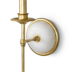 Fisher 5" One Light Single Sconce, Gold Leaf