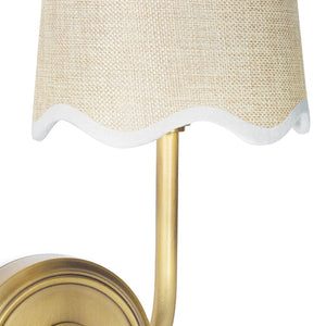 Ariel 6" One Light Sconce, Natural Brass