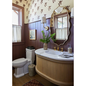 Ariel 6" One Light Sconce, Natural Brass