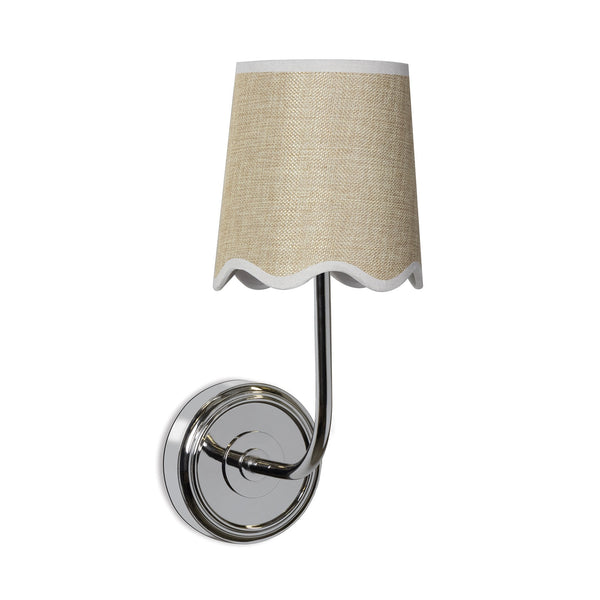 Ariel 6" One Light Sconce, Polished Nickel