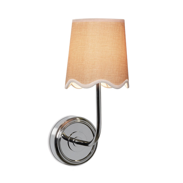 Ariel 6" One Light Sconce, Polished Nickel