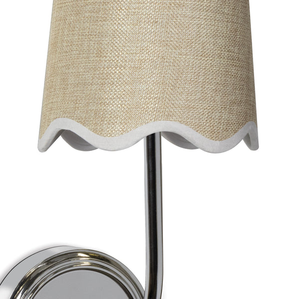 Ariel 6" One Light Sconce, Polished Nickel