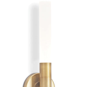 Wick Hilo 4" Two Lights Sconce, Natural Brass
