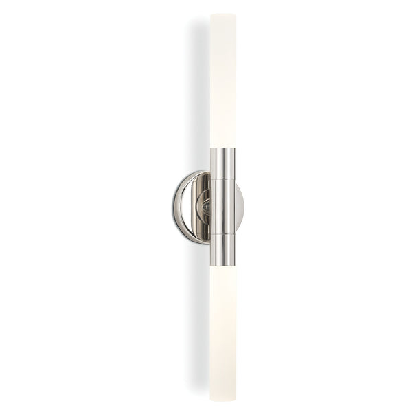 Wick Hilo 4" Two Lights Sconce, Polished Nickel