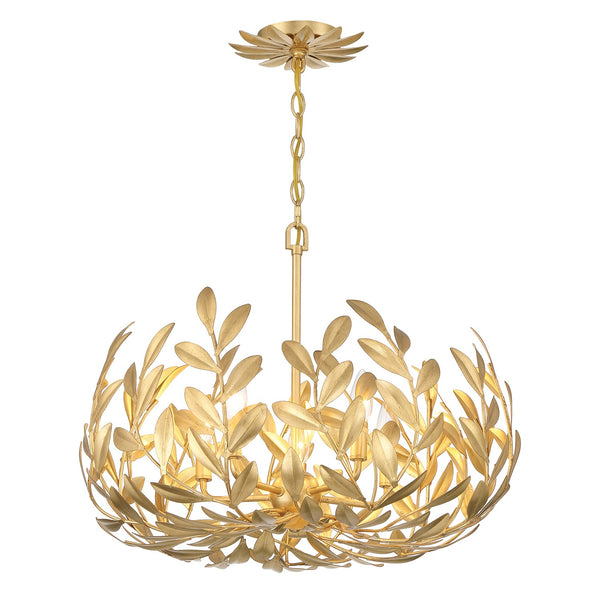 Laurel 23" Five Light Chandelier, Antique Gold
