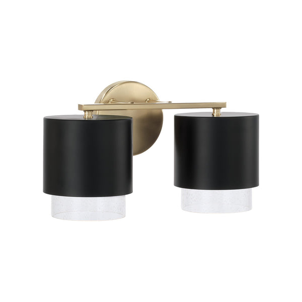Revolve 15'' Two Light Vanity, Matte Brass and Black - Main Product Image.jpg