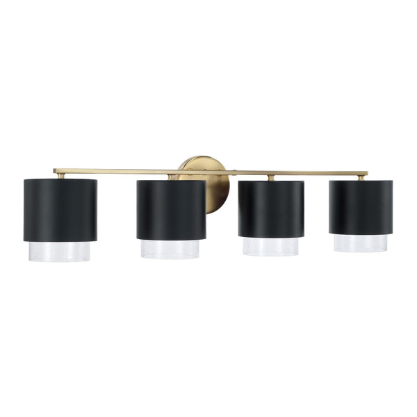 Revolve 33.5'' Four Light Vanity, Matte Brass and Black - Main Product Image.jpg