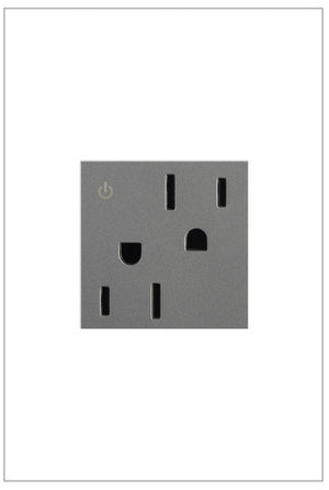 adorne® ARCD152M10 15A Tamper-Resistant Dual-Controlled Outlet, Magnesium