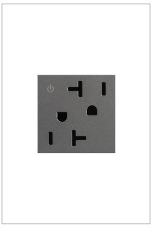 adorne® ARCD202M10 20A Tamper-Resistant Dual-Controlled Outlet, Magnesium