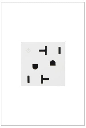 adorne® ARCD202W10 20A Tamper-Resistant Dual-Controlled Outlet, White