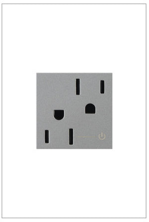 adorne® ARCH152M10 15A Tamper-Resistant Half-Controlled Outlet, Magnesium