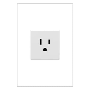 adorne® ARTR151W10 15A Single Tamper-Resistant Outlet, White