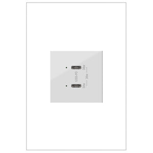adorne® ARUSB30PDW4 Ultra-Fast Plus Power Delivery USB Type-C/C Outlet Module, White