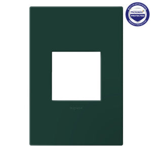 adorne® AWP1G2EG Evergreen One-Gang-Plus Screwless Wall Plate with Microban®