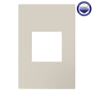 adorne® AWP1G2OM Oatmeal One-Gang-Plus Screwless Wall Plate with Microban®