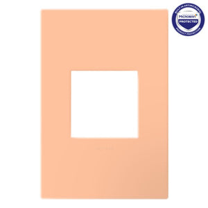 adorne® AWP1G2PY Peachy One-Gang-Plus Screwless Wall Plate with Microban®