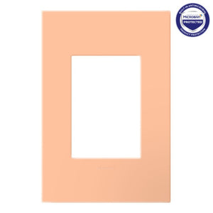adorne® AWP1G3PY Peachy One-Gang Screwless Wall Plate with Microban®
