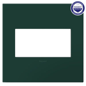 adorne® AWP2GEG Evergreen Two-Gang Screwless Wall Plate with Microban®