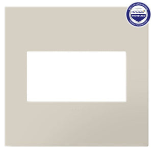 adorne® AWP2GOM Oatmeal Two-Gang Screwless Wall Plate with Microban®
