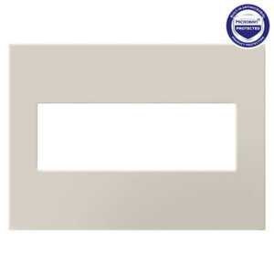 adorne® AWP3GOM Oatmeal Three-Gang Screwless Wall Plate with Microban®