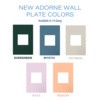 adorne® AWP4GEG Evergreen Four-Gang Screwless Wall Plate with Microban®