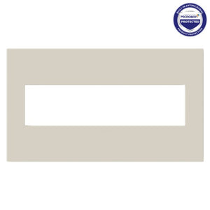 adorne® AWP4GOM Oatmeal Four-Gang Screwless Wall Plate with Microban®