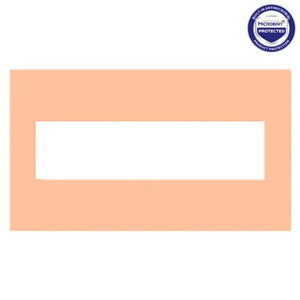 adorne® AWP4GPY Peachy Four-Gang Screwless Wall Plate with Microban®