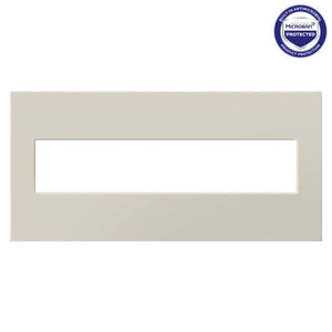 adorne® AWP5GOM Oatmeal Five-Gang Screwless Wall Plate with Microban®