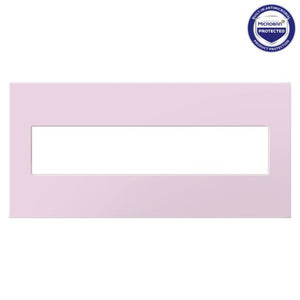 adorne® AWP5GRA Rosa Five-Gang Screwless Wall Plate with Microban®