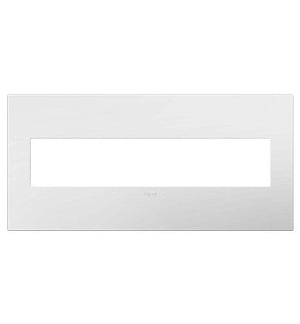 adorne® AWP5GWH1 Gloss White Five-Gang Screwless Wall Plate with Microban®