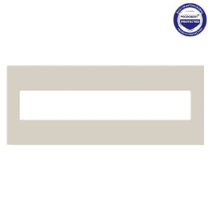 adorne® AWP6GOM Oatmeal Six-Gang Screwless Wall Plate with Microban®