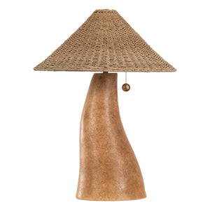 Seyla Table Lamp, Patina Brass/Ceramic Ancient Terracotta