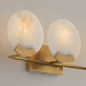 Elvra 24" Three Light Vanity Light, Aged Brass
