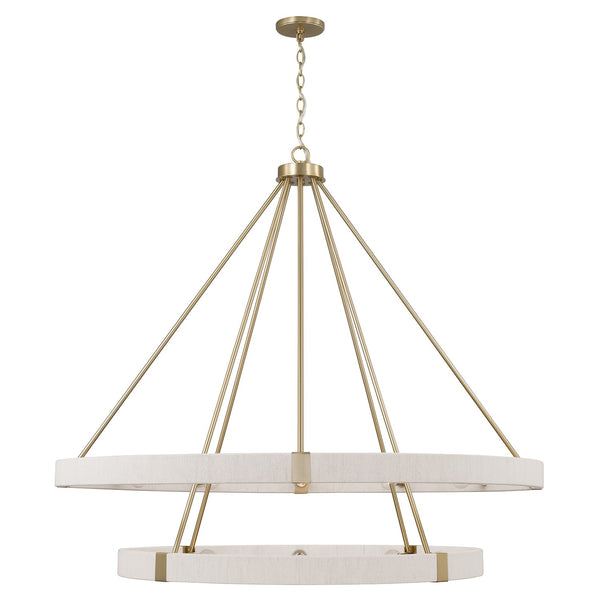 Bryn 48" 20 Light Chandelier, Matte Brass