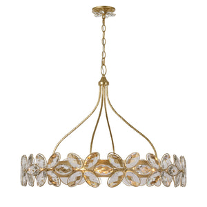 Marbella 36" Fourteen Light Chandelier, Gold Shimmer