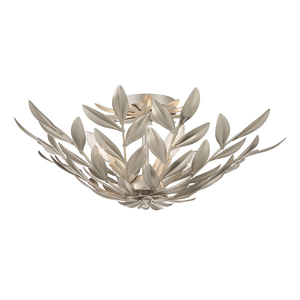 Laurel 20.75" Four Light Semi Flush Mount, Antique Silver