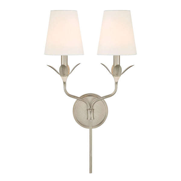 Laurel 12" Two Light Wall Sconce, Antique Silver