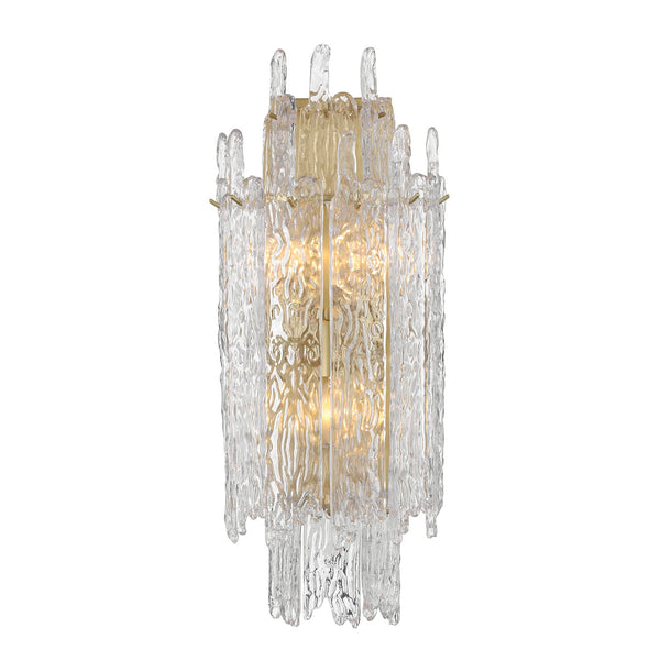 Liv 7.5" Three Light Wall Sconce, Aged Brass
