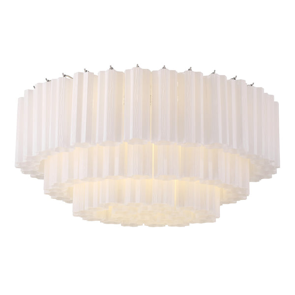 Adler 32" 16 Light Flush Mount, Polished Chrome