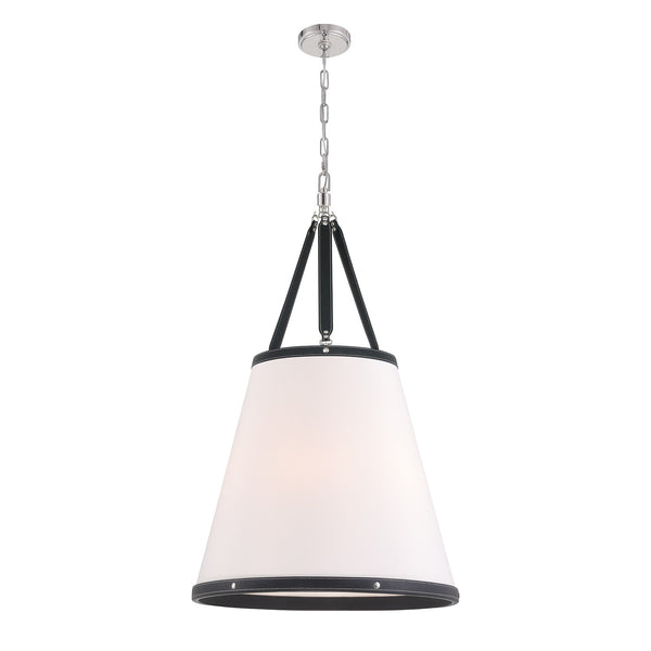Belmont 21" Six Light Pendant, Polished Nickel