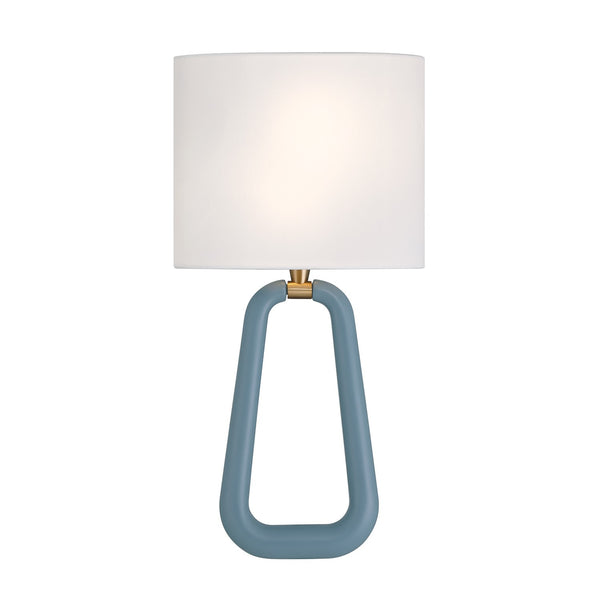 Clara 10" Two Light Wall Sconce, Aged Brass and Blue