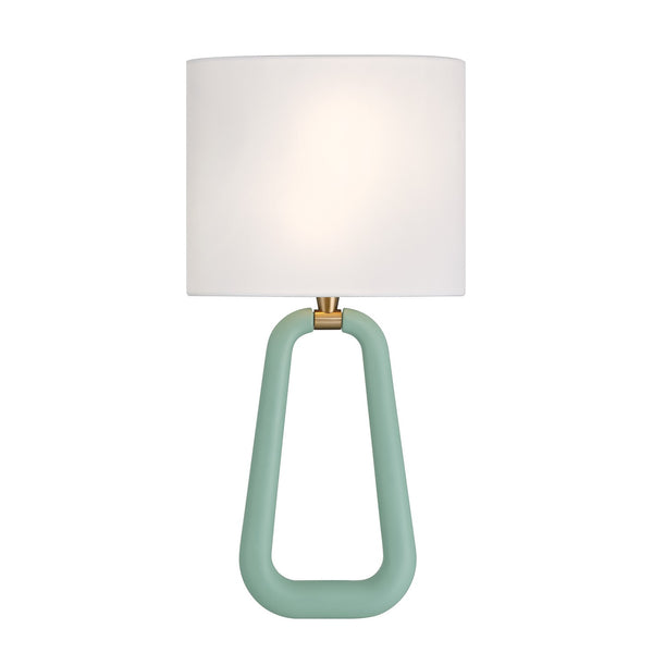 Clara 10" Two Light Wall Sconce, Aged Brass and Green
