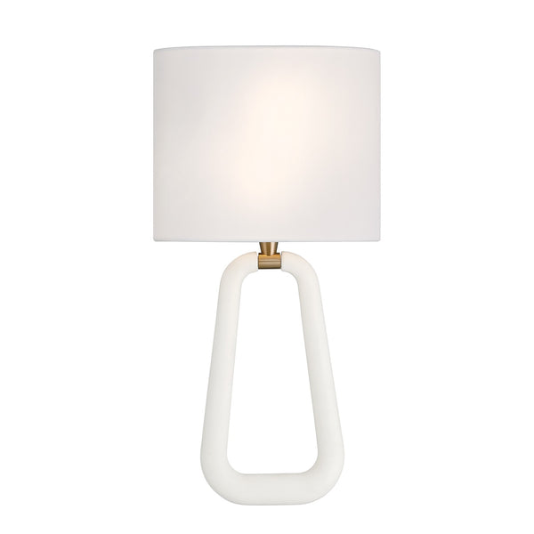 Clara 10" Two Light Wall Sconce, Aged Brass and White