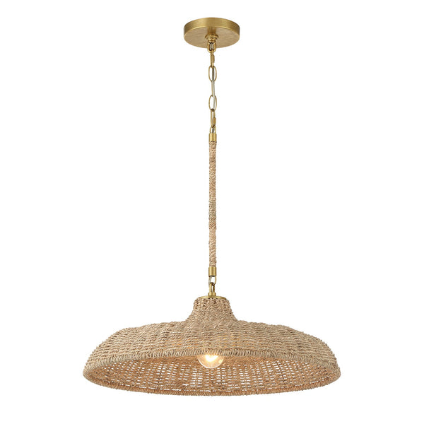 Isla 20.5" One Light Pendant, Soft Gold