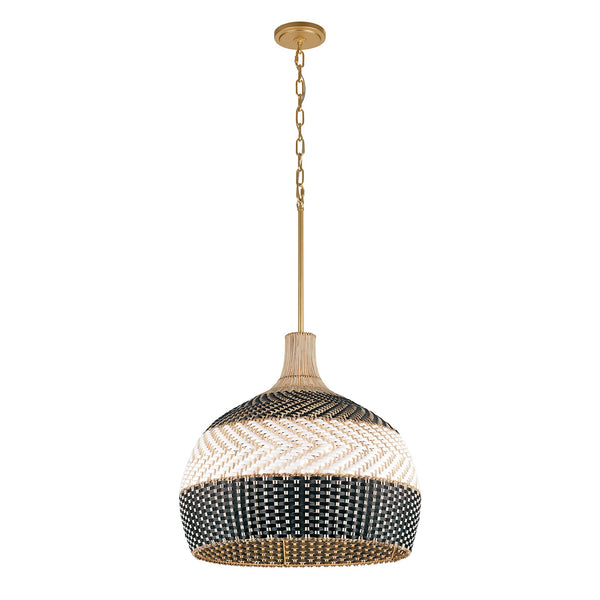 Zana 21" Five Light Pendant, Soft Gold