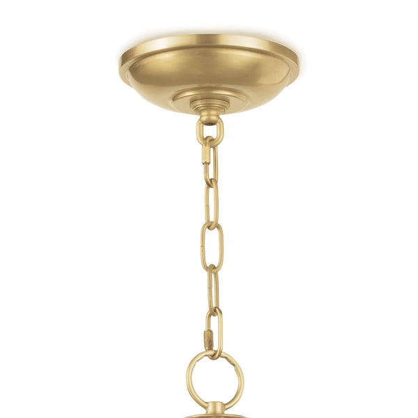 Globe 15" Three Lights Pendant, Natural Brass