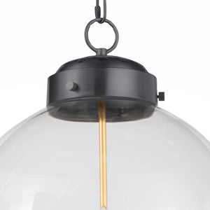 Globe 15" Three Lights Pendant, Oil Rubbed Bronze