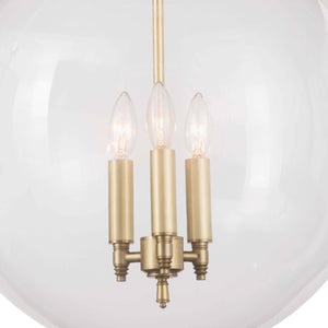 Globe 15" Three Lights Pendant, Oil Rubbed Bronze