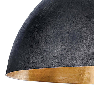 Sigmund 23" One Light Large Pendant, Blackened Steel